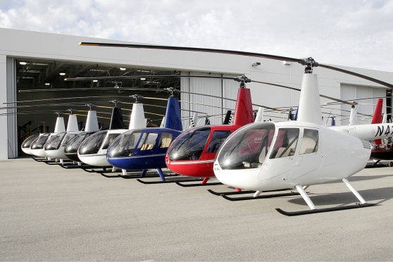 Fleet of Robinson Helicopters